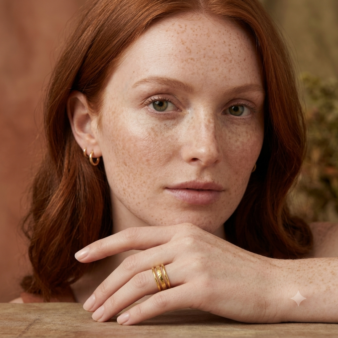 Bague Double Anneau Femme – Ouverte Ajustable Plaqué Or