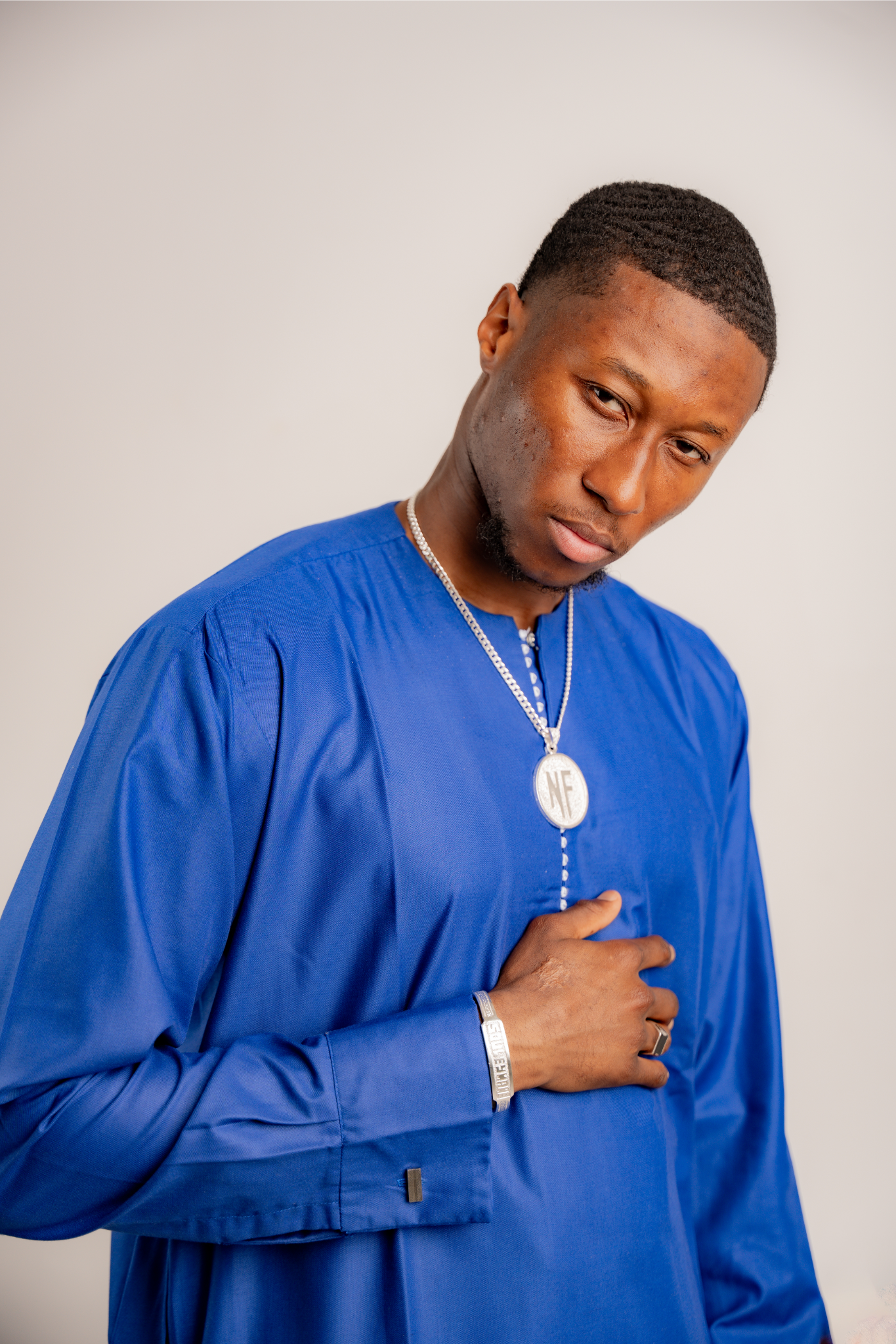 Portrait NF Collier Personnalisable en Argent et Bracelet 100% Argent homme