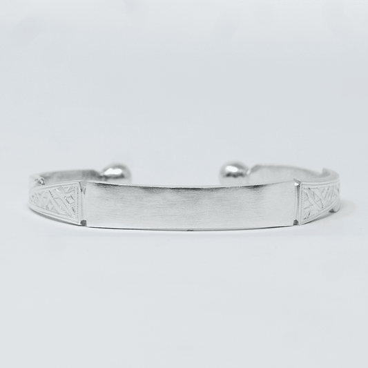 Bracelet Jonc FASO en Argent 925 – Finition Griffée Unique | Westaff Bijouterie