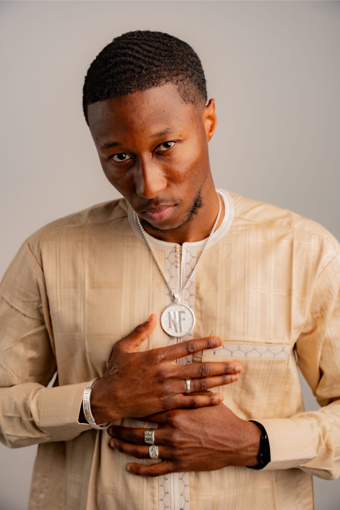 portrait de NF collier personnalisé collab 100% argent et bijoux argent