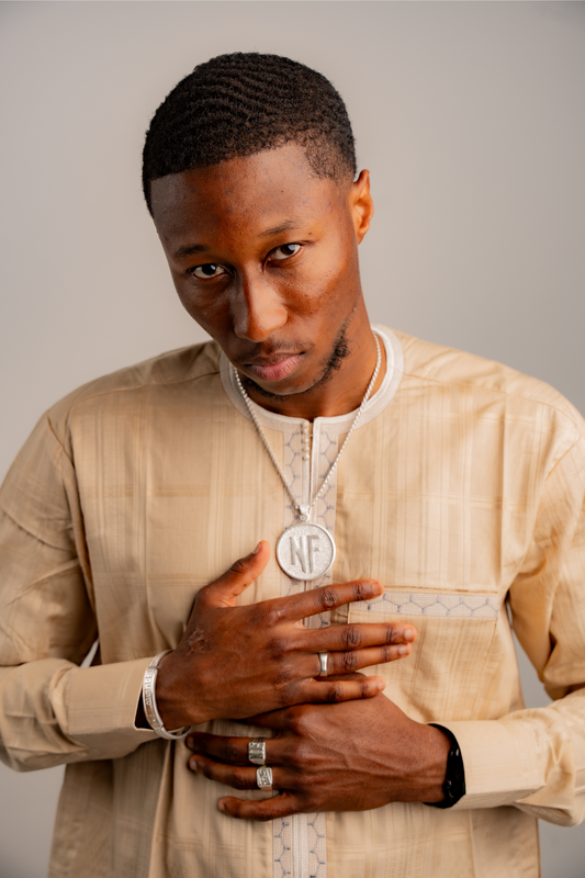 portrait de NF collier personnalisé collab 100% argent et bijoux argent