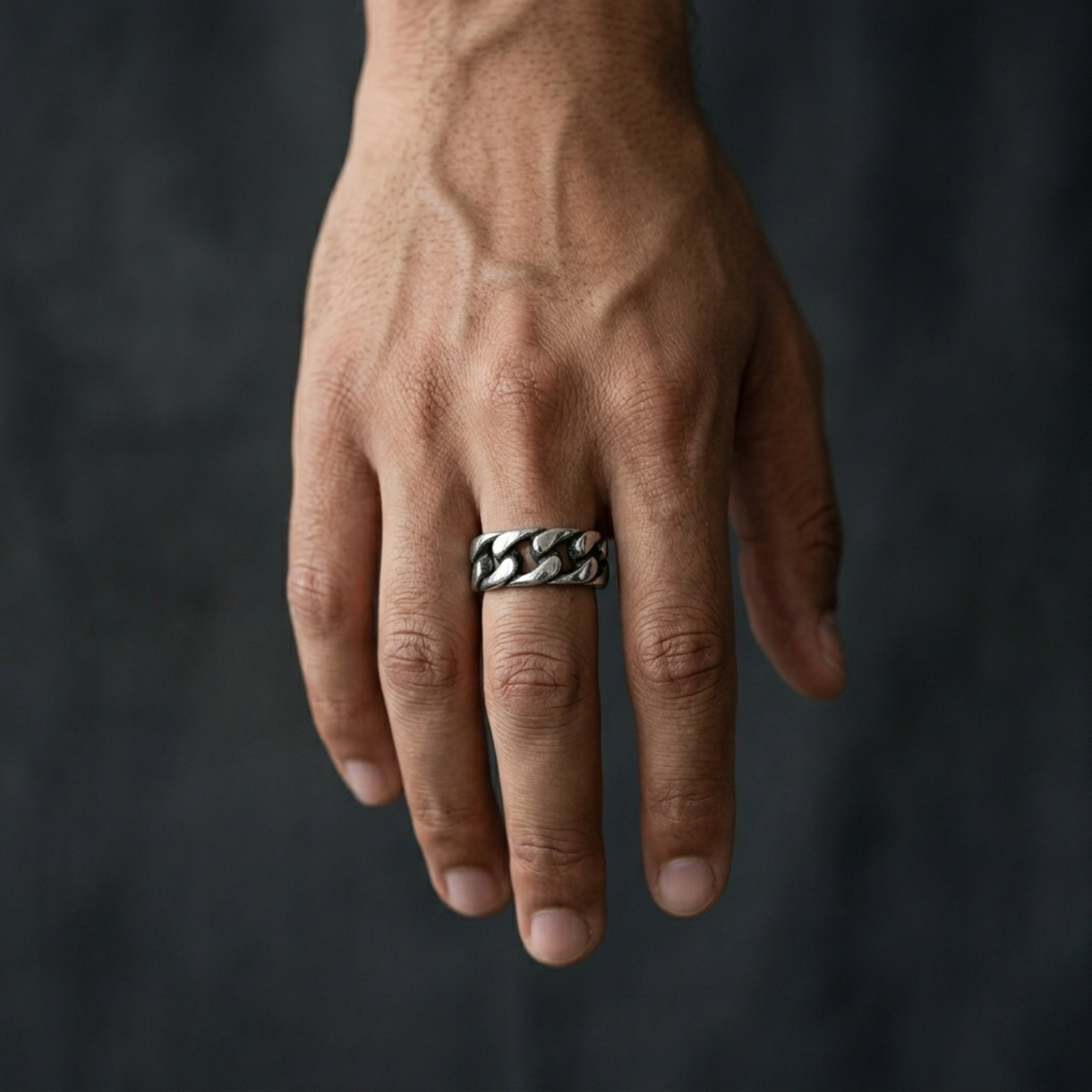 Bague maillons (Argent)