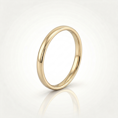 Bague ronde (or) 2 mm