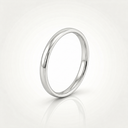 Bague ronde (Argent) 2 mm