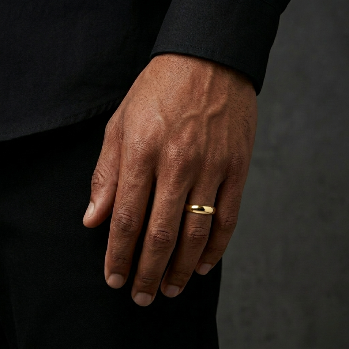 Bague ronde (or) 4 mm