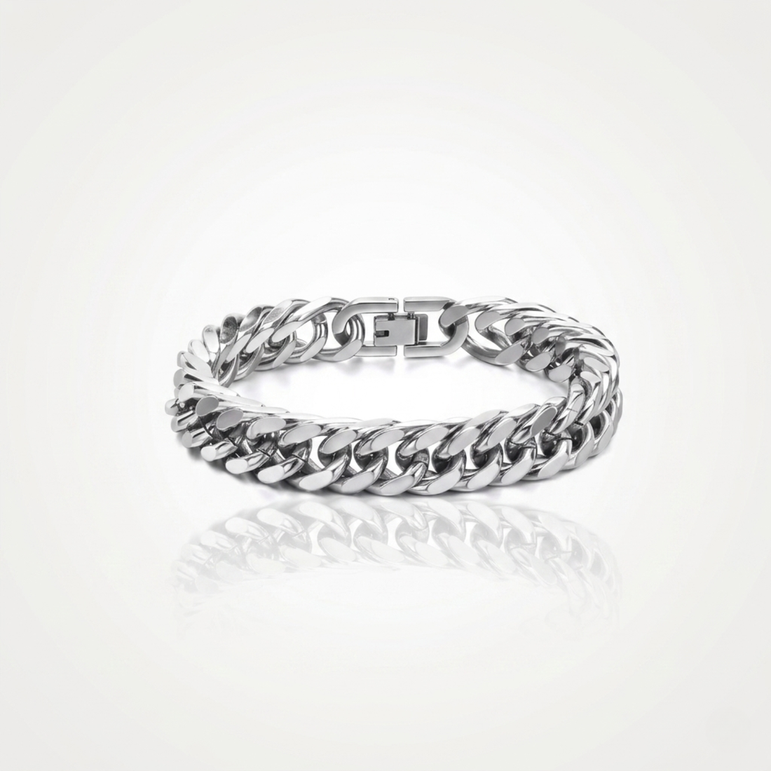 Bracelet Cubain (Argent) 10mm