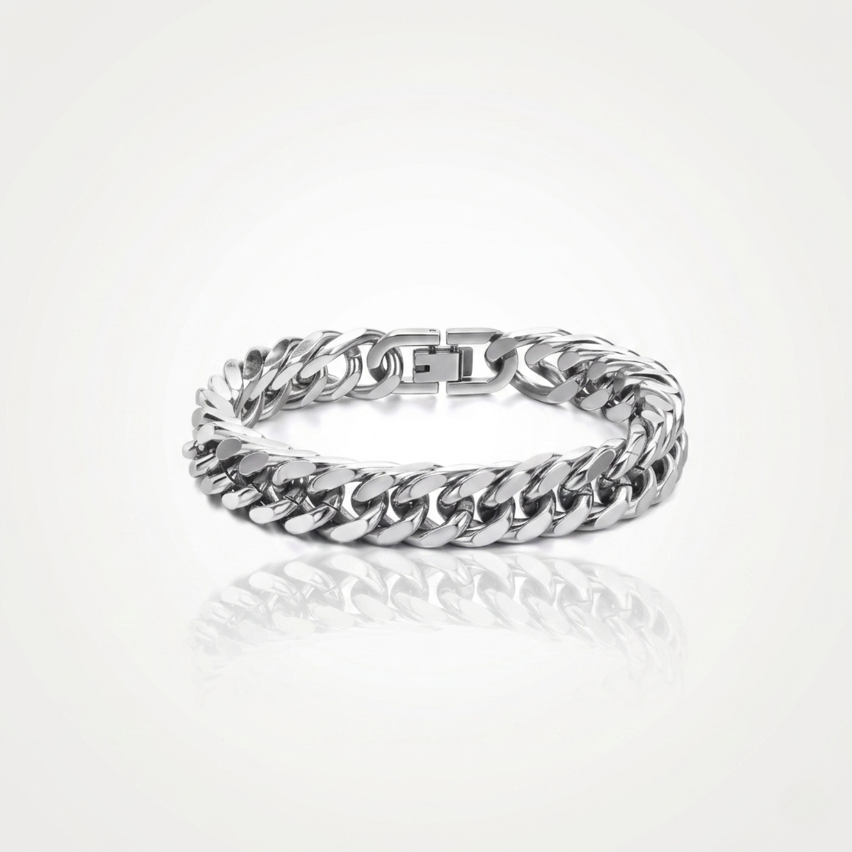 Bracelet Cubain (Argent) 10mm