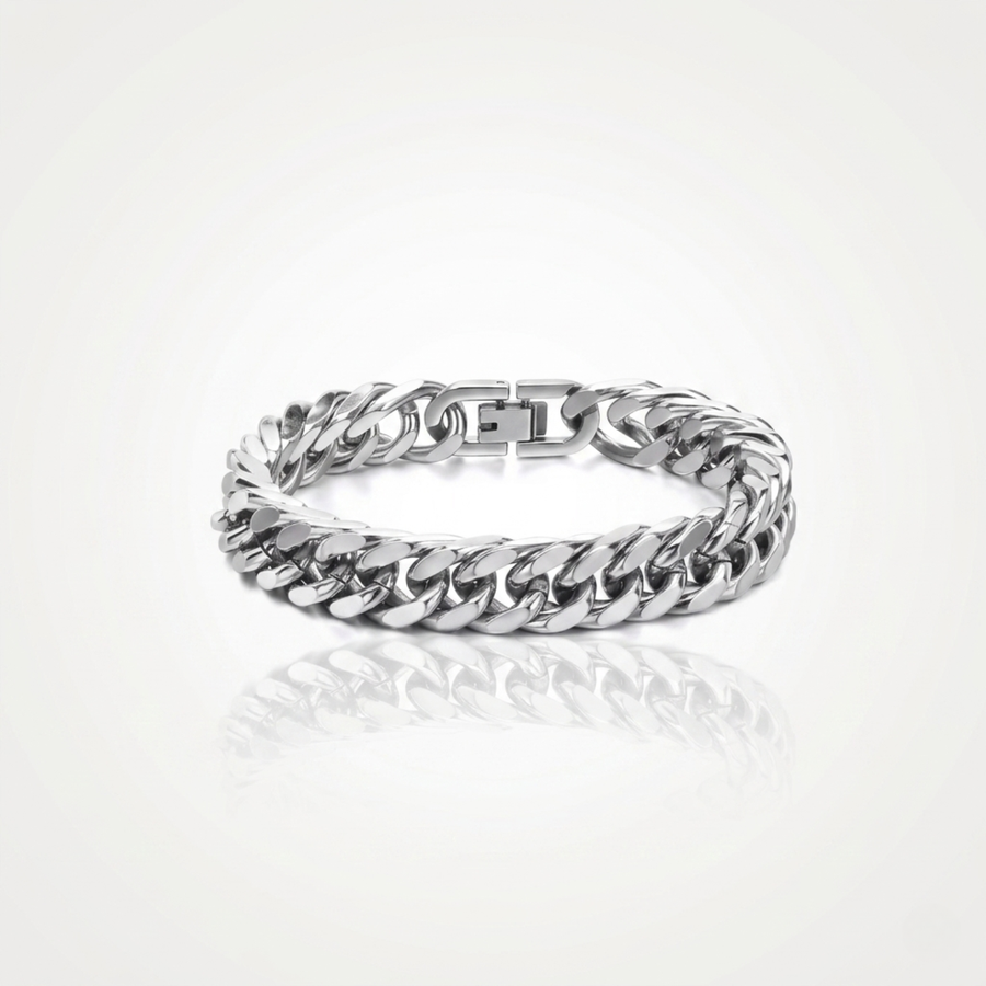 Bracelet Cubain (Argent) 10mm