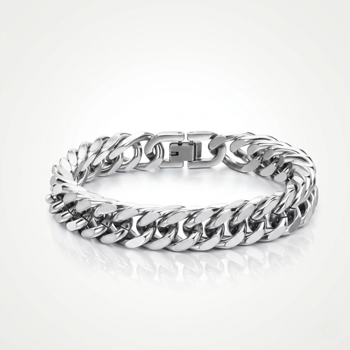 Bracelet Cubain (Argent) 12mm