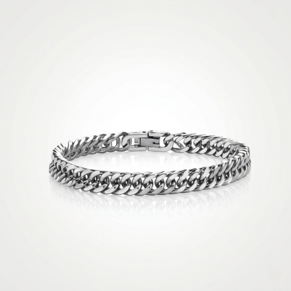 Bracelet Cubain (Argent) 8mm