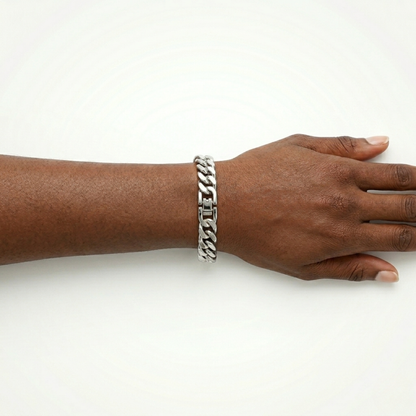 Bracelet Cubain (Argent) 8mm