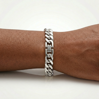 Bracelet Cubain (Argent) 8mm