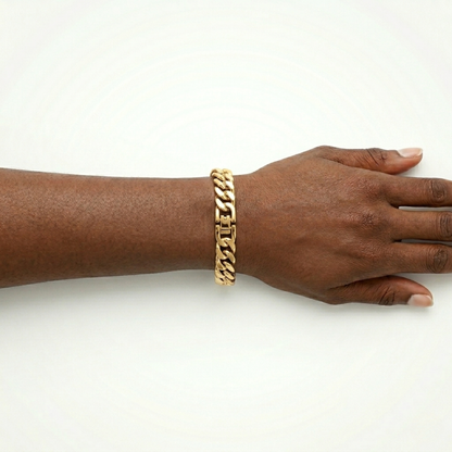 Bracelet Cubain (Or) 8mm