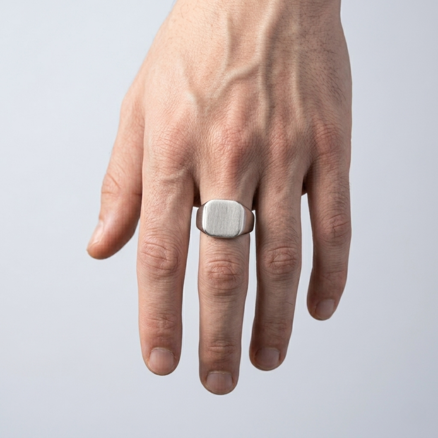Chevalière carrée (argent)