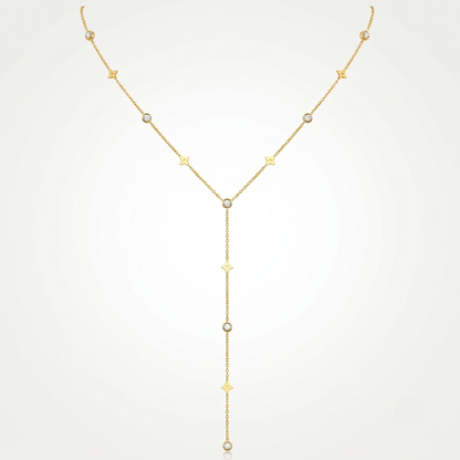 Collier Étoile Femme – Y Zircon Plaqué Or