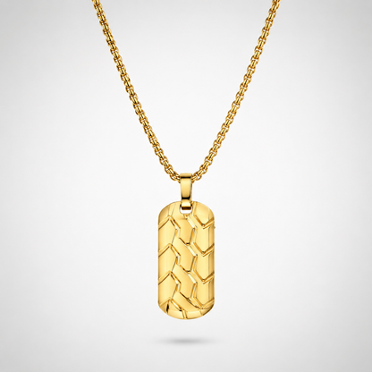 Collier Pendentif Chevrons Homme – Or