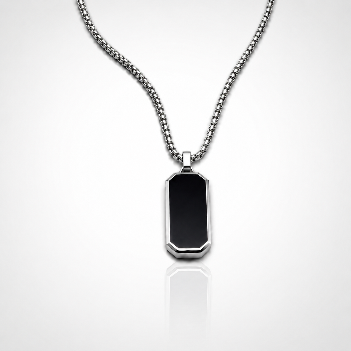 Collier Pendentif Dog Tag Homme – Argent