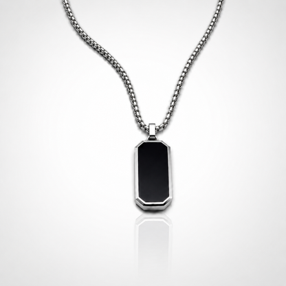 Collier Pendentif Dog Tag Homme – Argent