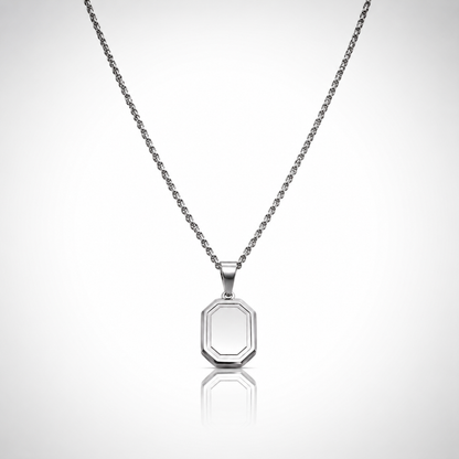 Collier Pendentif Médaille Gravée Homme – Acier