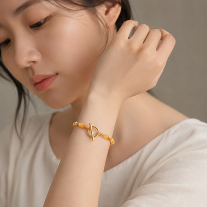 Bracelet Cornaline Femme – Pierre Naturelle (Topaz)