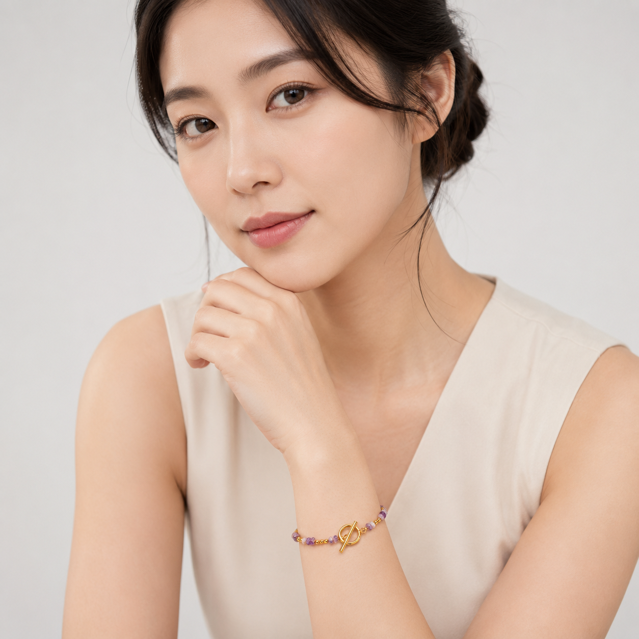 Bracelet Améthyste Femme – Pierre Naturelle