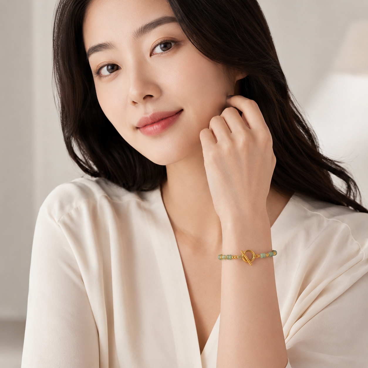 Bracelet Aventurine Verte Femme – Pierre Naturelle