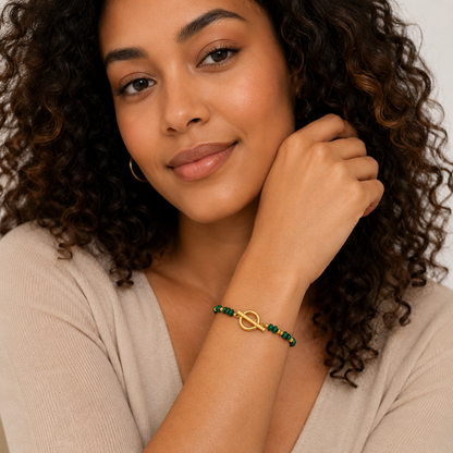 Bracelet Malachite Femme – Pierre Naturelle