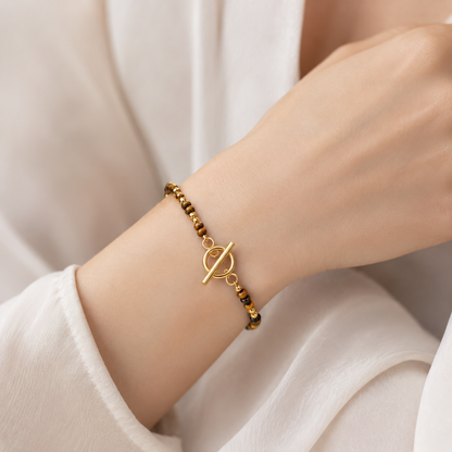 Bracelet Œil de Tigre Femme – Pierre Naturelle
