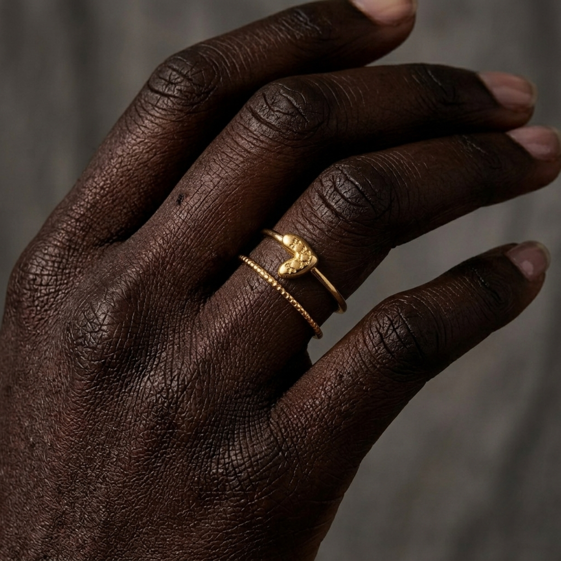 Bague Cœur Femme – Ouverte Ajustable Plaqué Or