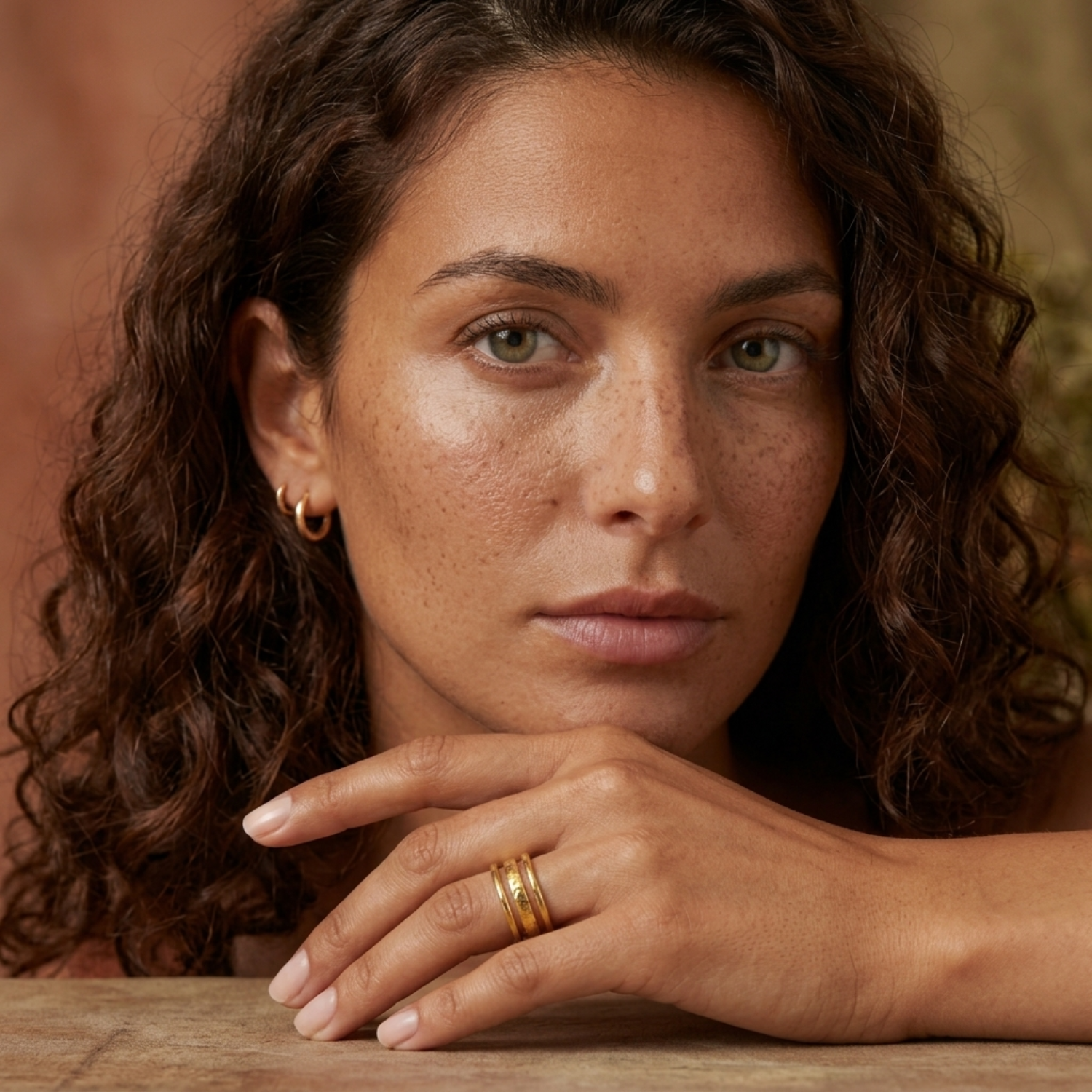Bague Double Anneau Femme – Ouverte Ajustable Plaqué Or