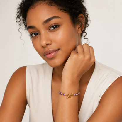 Bracelet Améthyste Femme – Pierre Naturelle