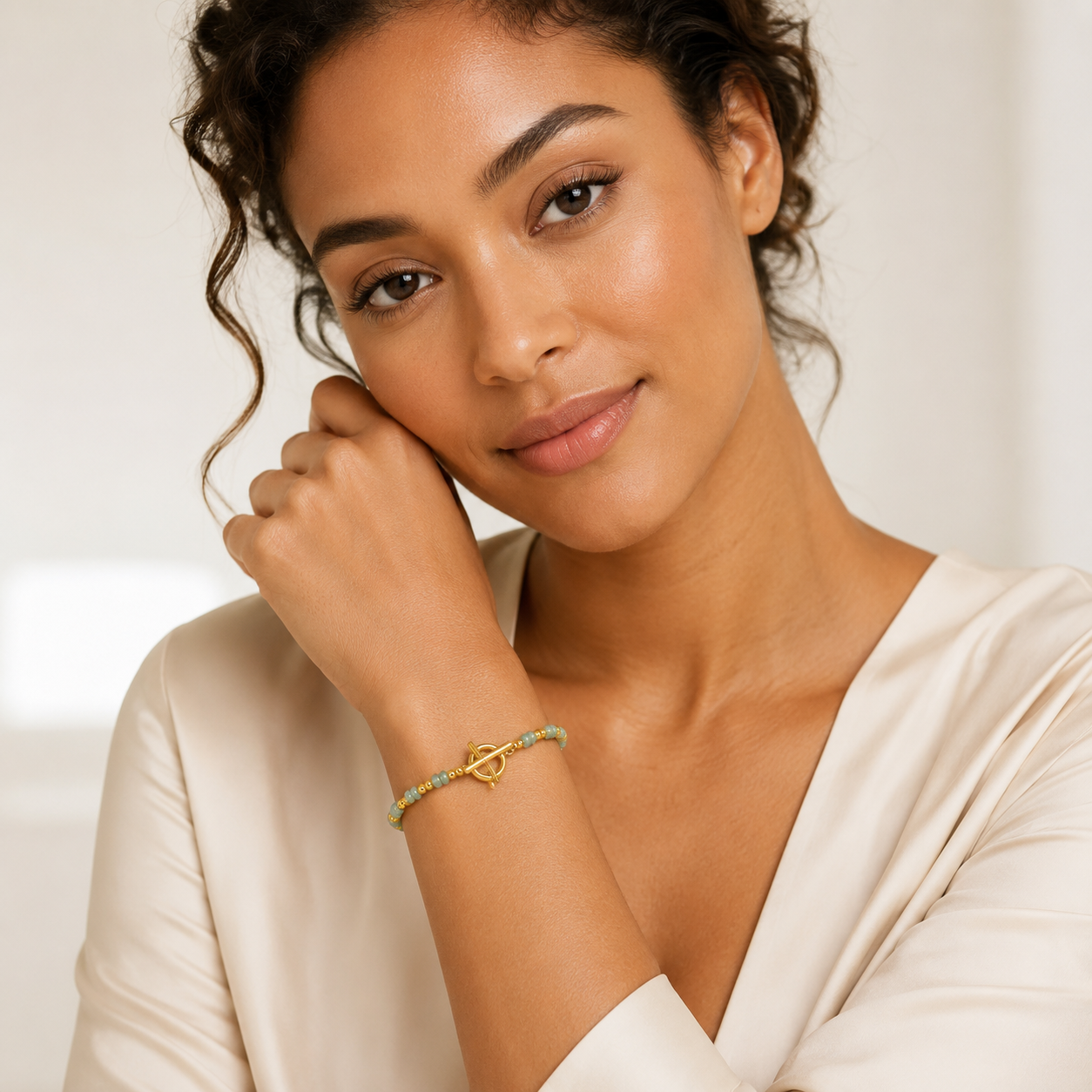 Bracelet Aventurine Verte Femme – Pierre Naturelle