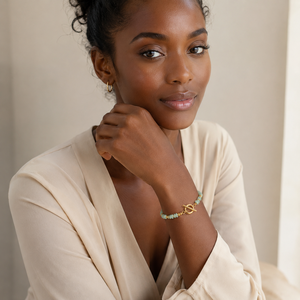 Bracelet Aventurine Verte Femme – Pierre Naturelle