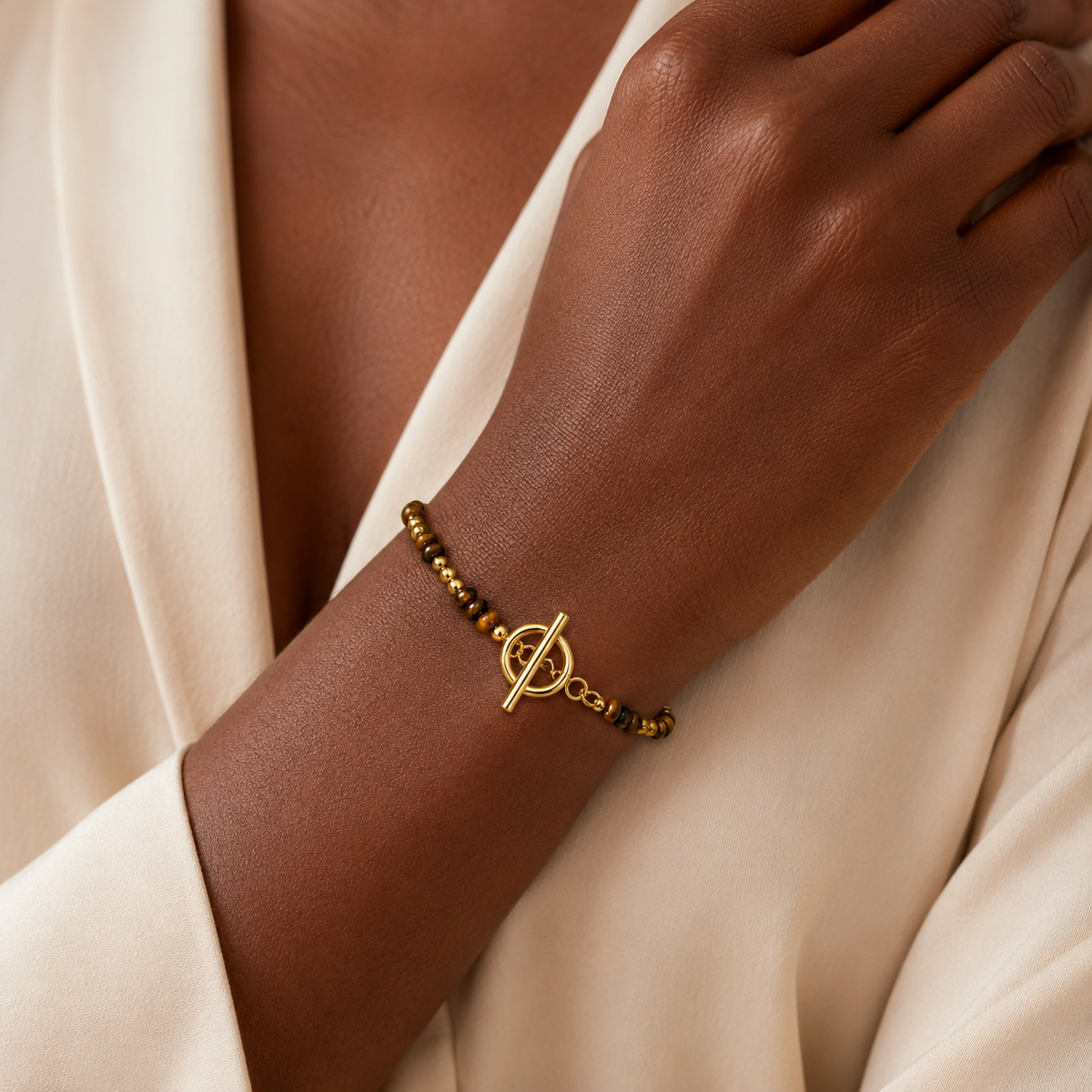 Bracelet Œil de Tigre Femme – Pierre Naturelle