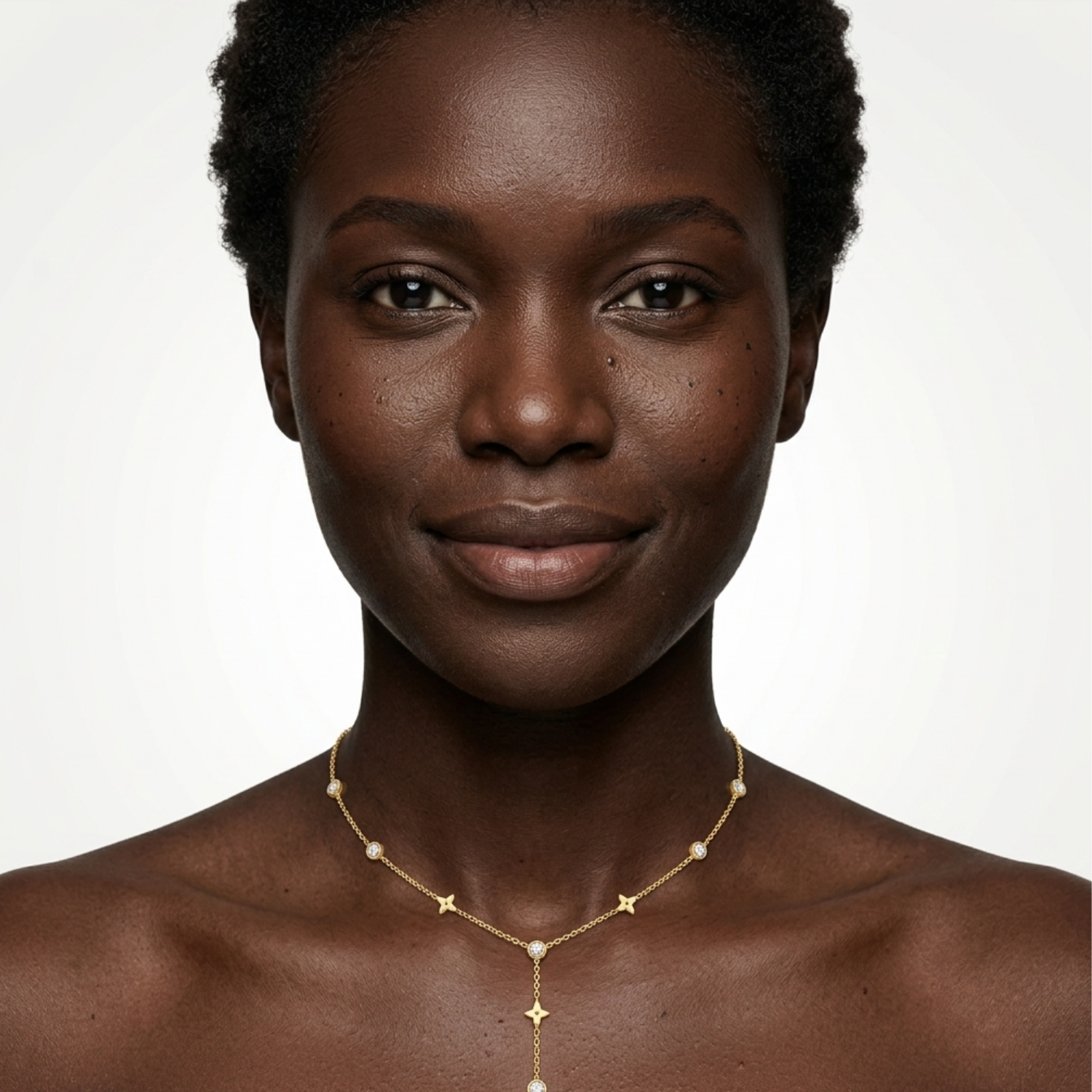 Collier Étoile Femme – Y Zircon Plaqué Or