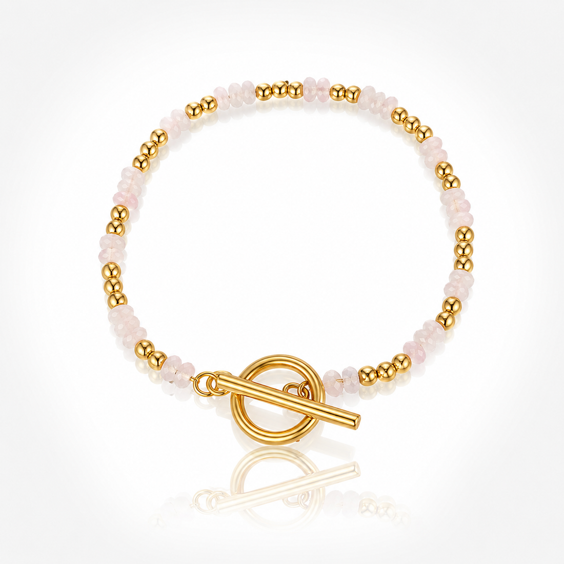 Bracelet Pierre de Lune Femme – Pierre Naturelle (quartz rose)