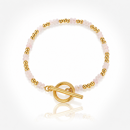Bracelet Pierre de Lune Femme – Pierre Naturelle (quartz rose)