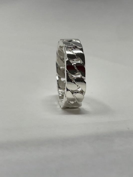 YOBA Flat Clad Rings in Smooth Silver