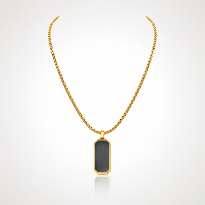 Collier Pendentif Dog Tag Homme – Or