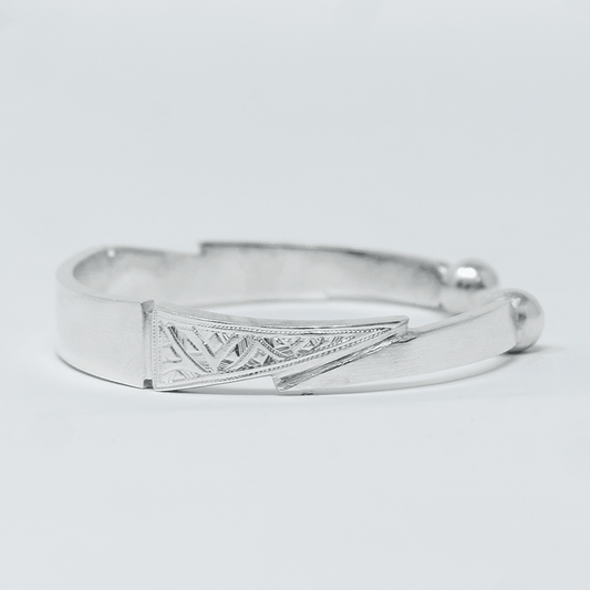 Bracelet Jonc FASO en Argent 925 – Finition Griffée Unique | Westaff Bijouterie