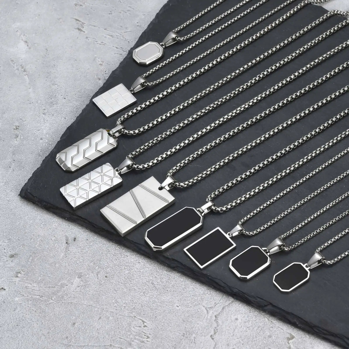 Collier Pendentif Dog Tag Homme – Argent