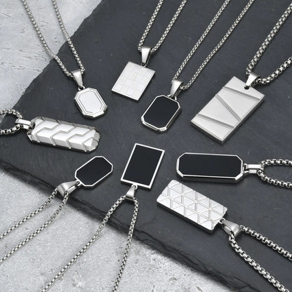 Collier Pendentif Dog Tag Homme – Argent