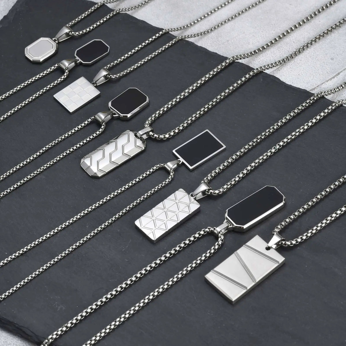 Collier Pendentif Dog Tag Homme – Argent