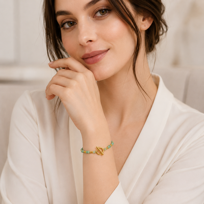 Bracelet Aventurine Verte Femme – Pierre Naturelle