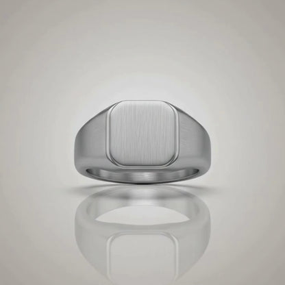 Chevalière carrée (argent)