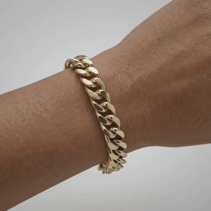 Bracelet Cubain (Or) 8mm