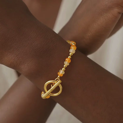 Bracelet Cornaline Femme – Pierre Naturelle (Topaz)